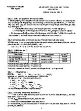 Đề đề xuất trại hè Hùng vương lần thứ IX môn thi Hoá học lớp 10 - Trường THPT chuyên Thái Nguyên